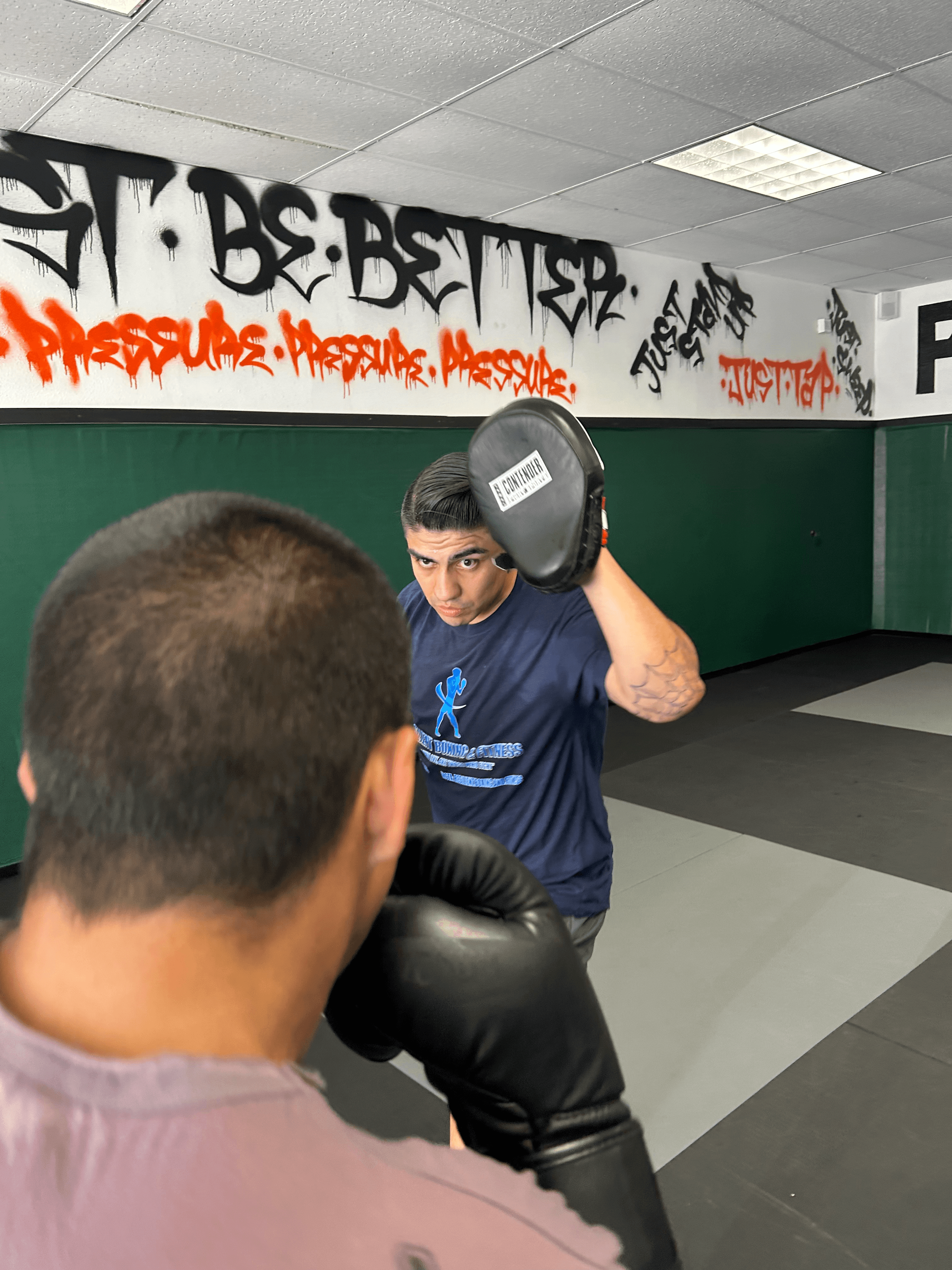 Boxing training session